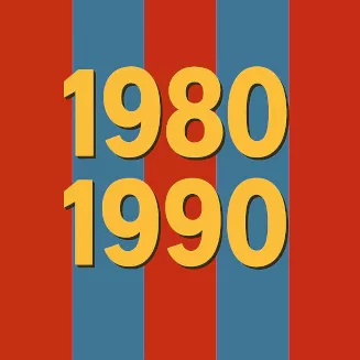 il banner rossazzurro della storia dagli anni 1980 al 1990 del catania