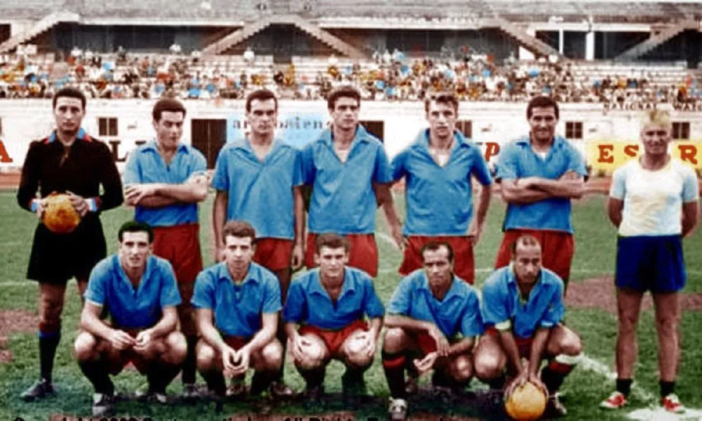 Una formazione del Calcio Catania nella stagione 1958/59 in Serie B