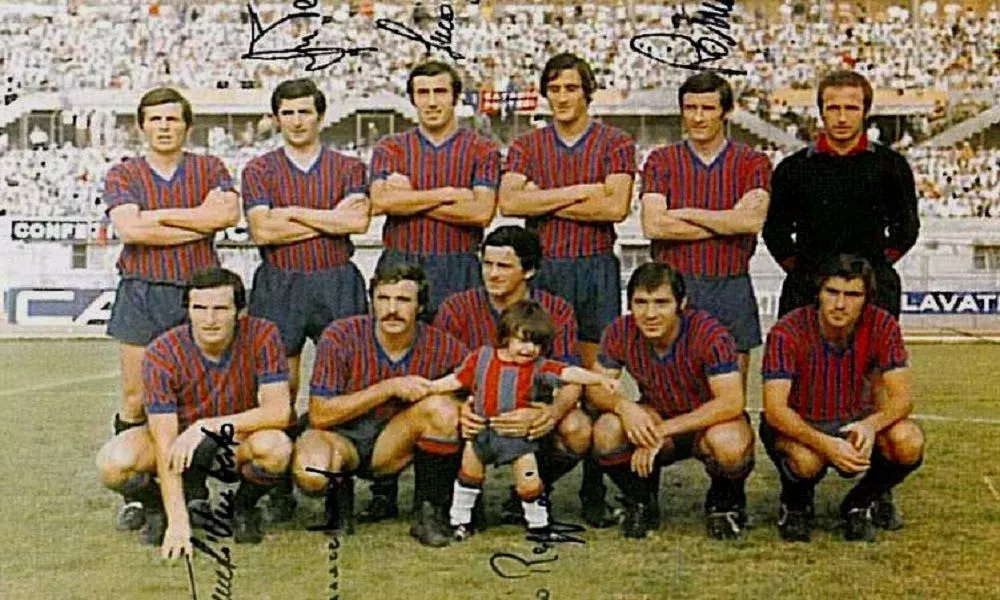 Una formazione del Calcio Catania nella stagione 1970-71 in serie A
