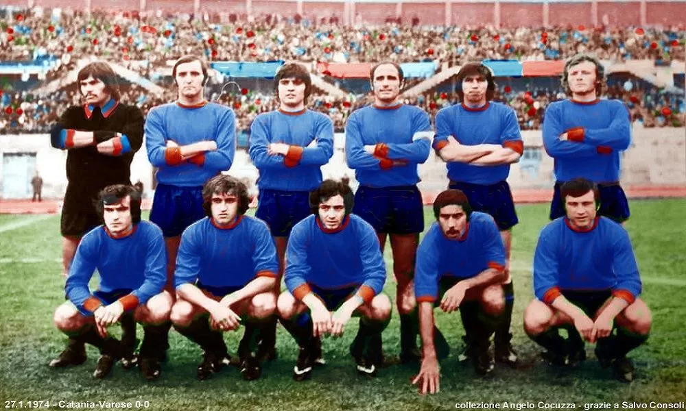 Una formazione del Calcio Catania nella stagione 1973/74 in Serie B