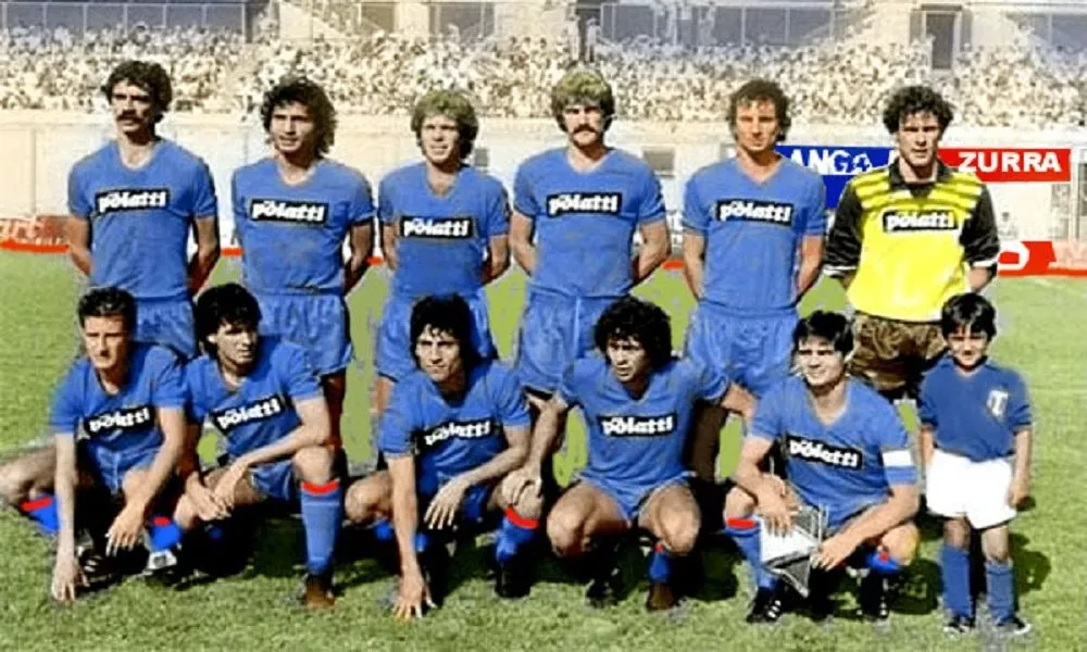 Una formazione del Calcio Catania nella stagione 1984/85 in Serie B