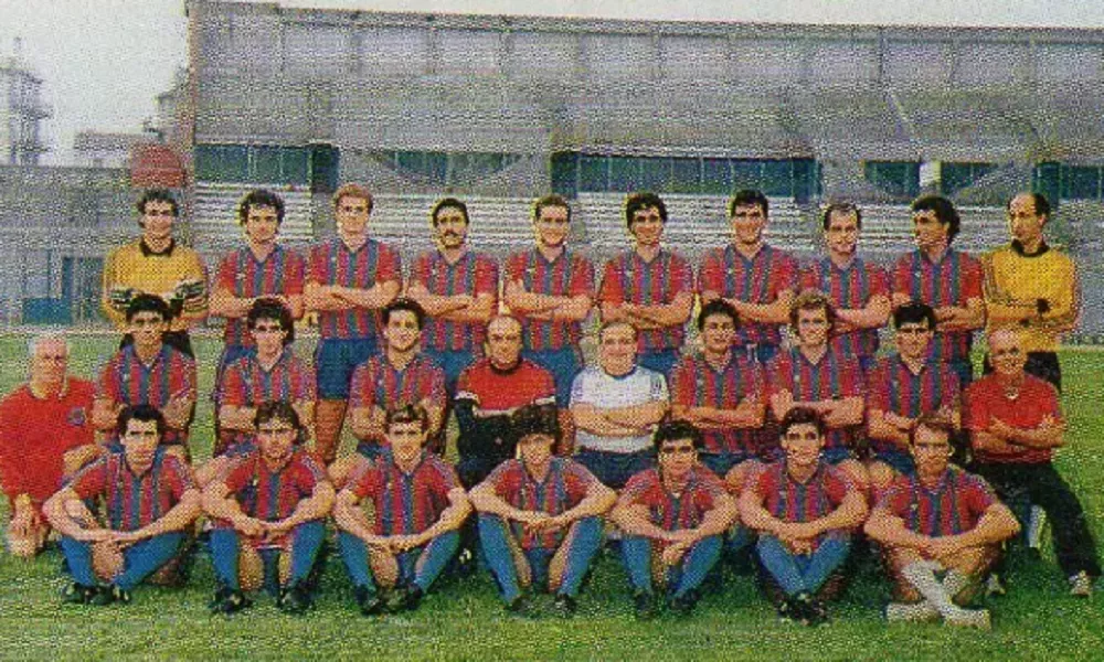 Una formazione del Calcio Catania nella stagione 1986/87 in Serie B