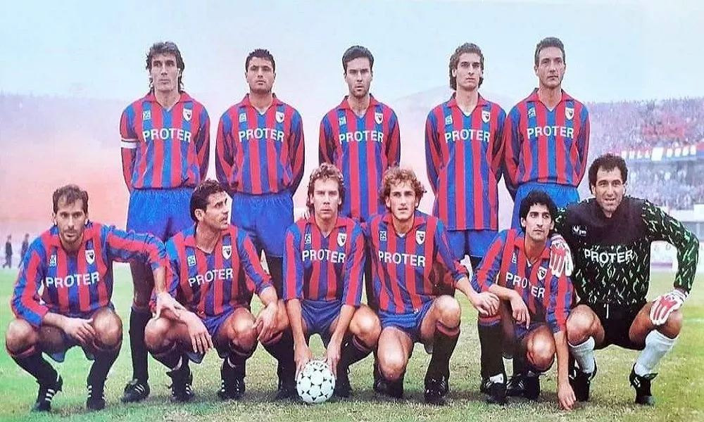 Una formazione del Calcio Catania nella stagione 1990-91 in Serie C1