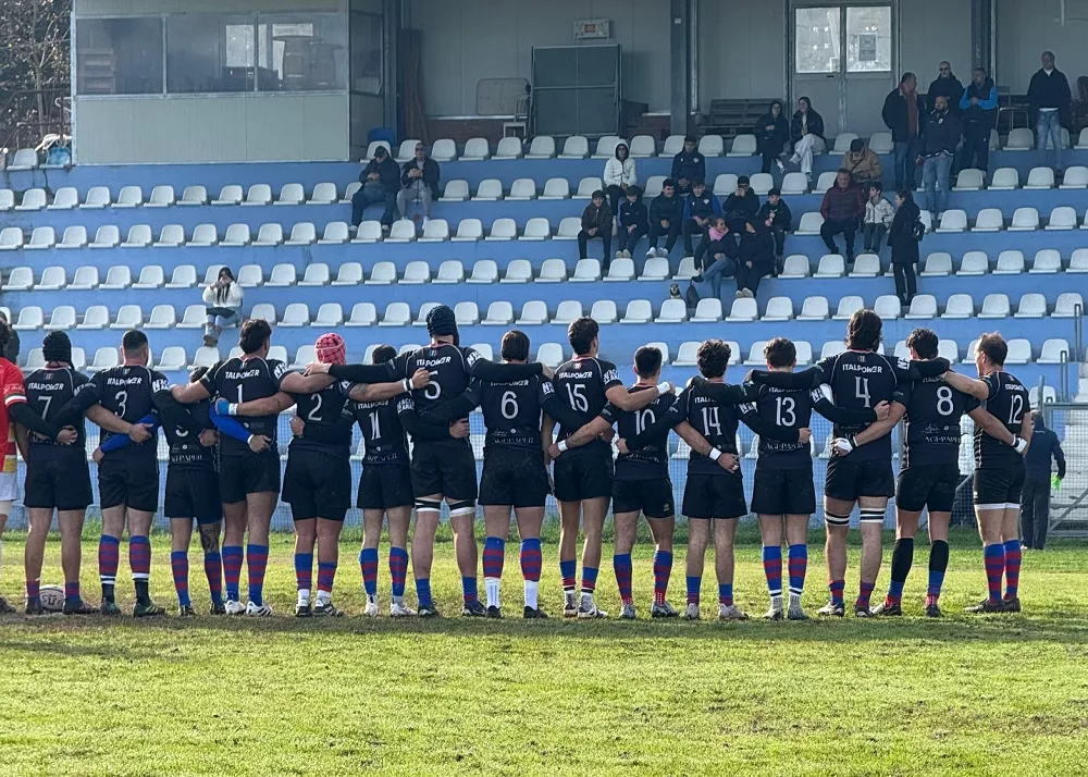 l'inizio gara del match tra Rugby Benevento e Cus Catania Rugby