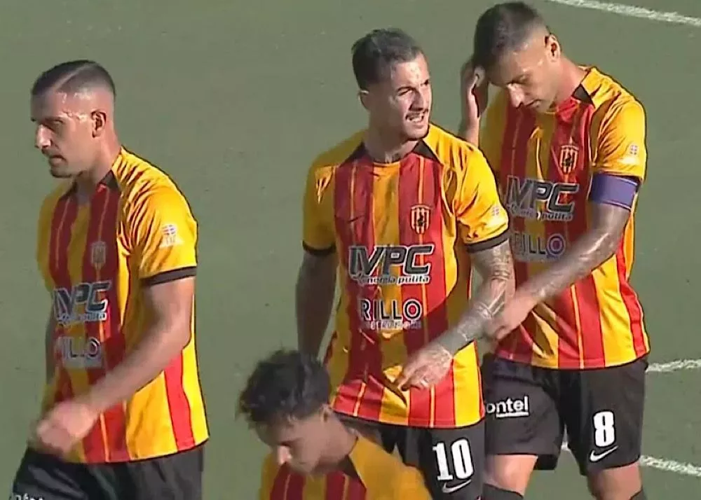 una fase di gioco della gara di serie c benevento-atalanta u23