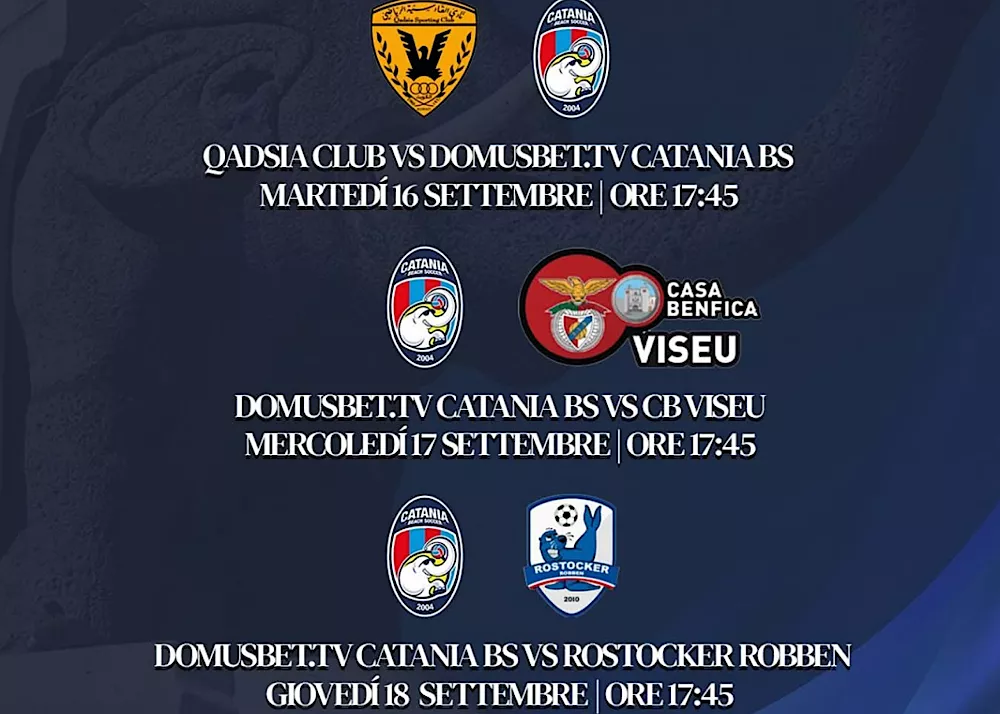 il calendario del catania beach soccer al world winners cup