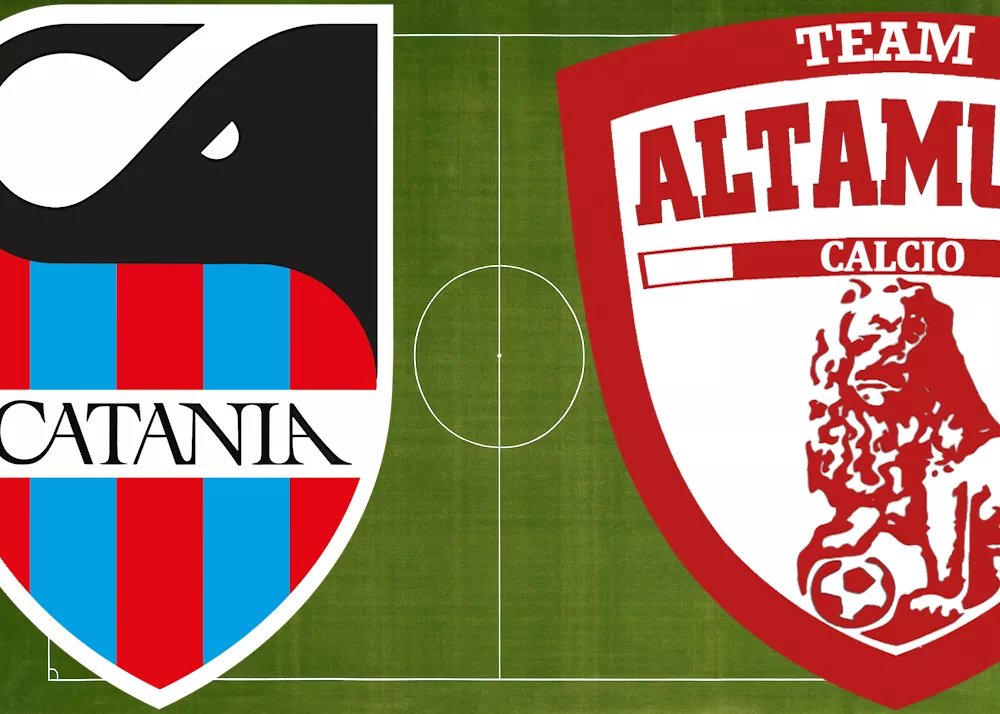 gli scudetti di catania e team altamura sul campo per le formazioni