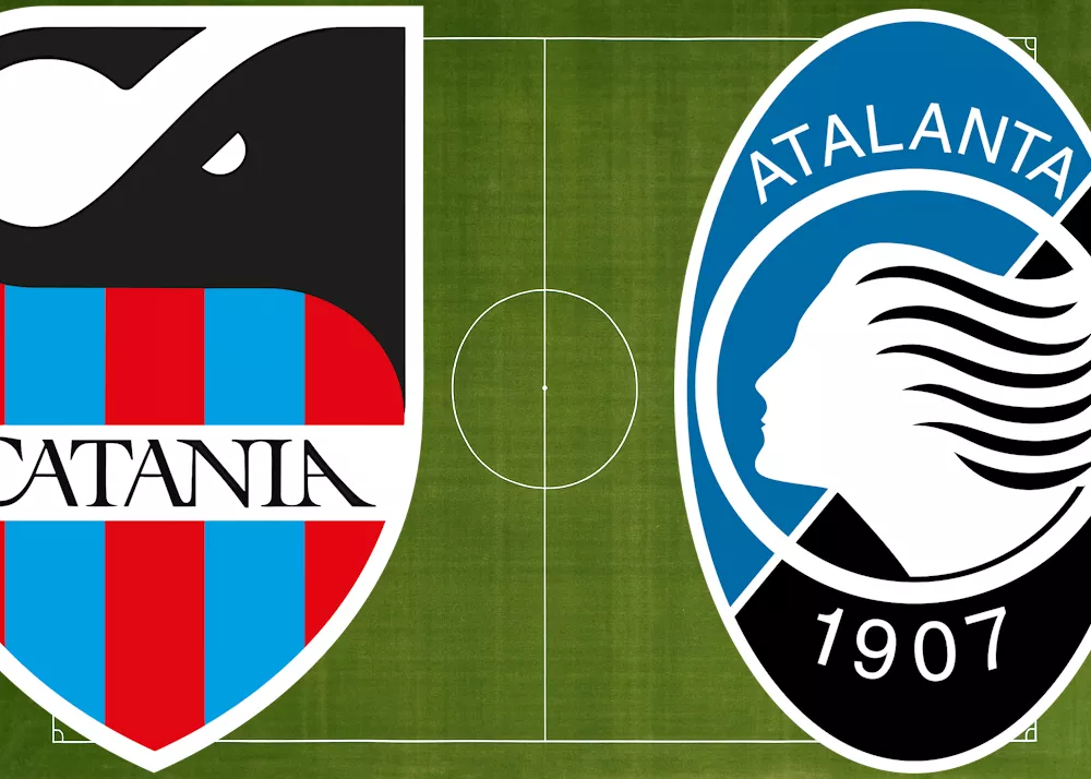 i loghi di catania e atalanta u23 per le formazioni ufficiali