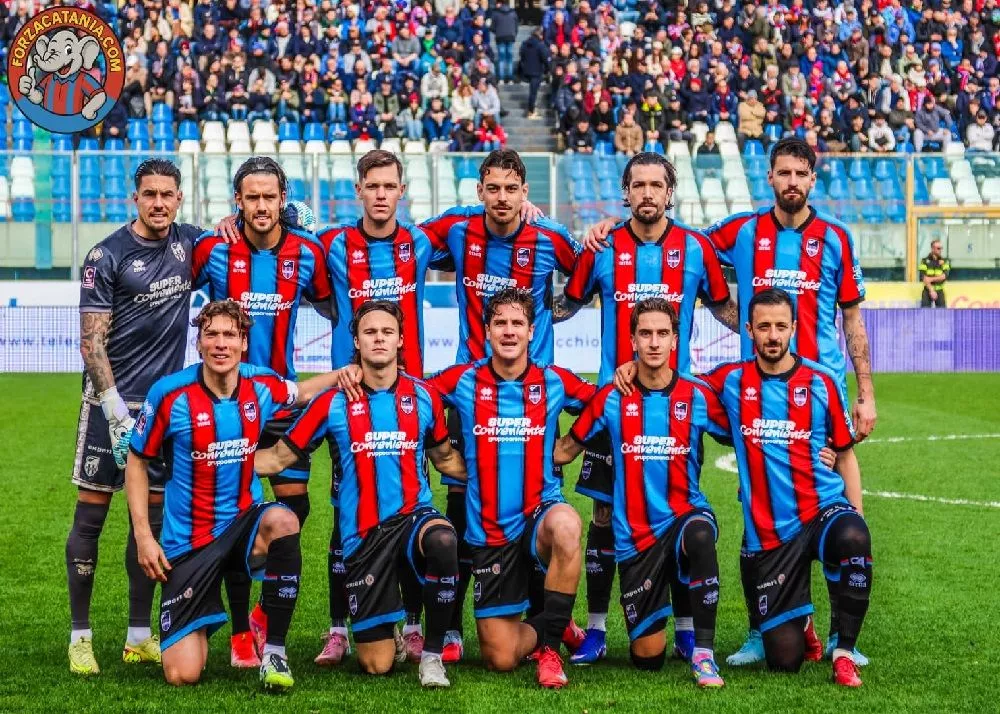 l'undici in campo del catania nella sfida interna contro la cavese