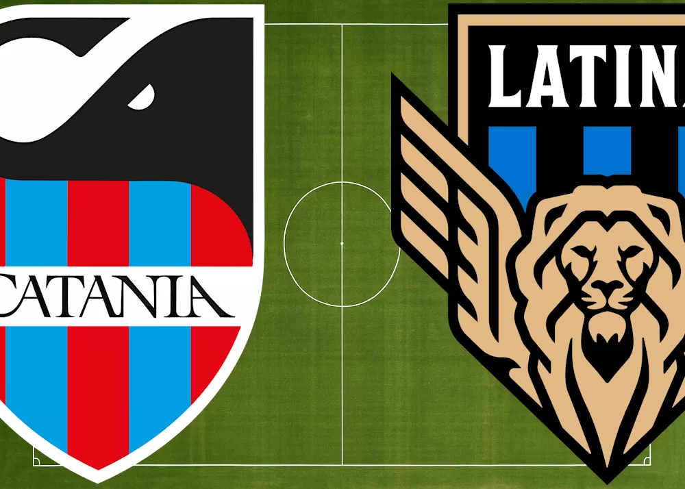 i loghi di catania e latina per le formazioni ufficiali