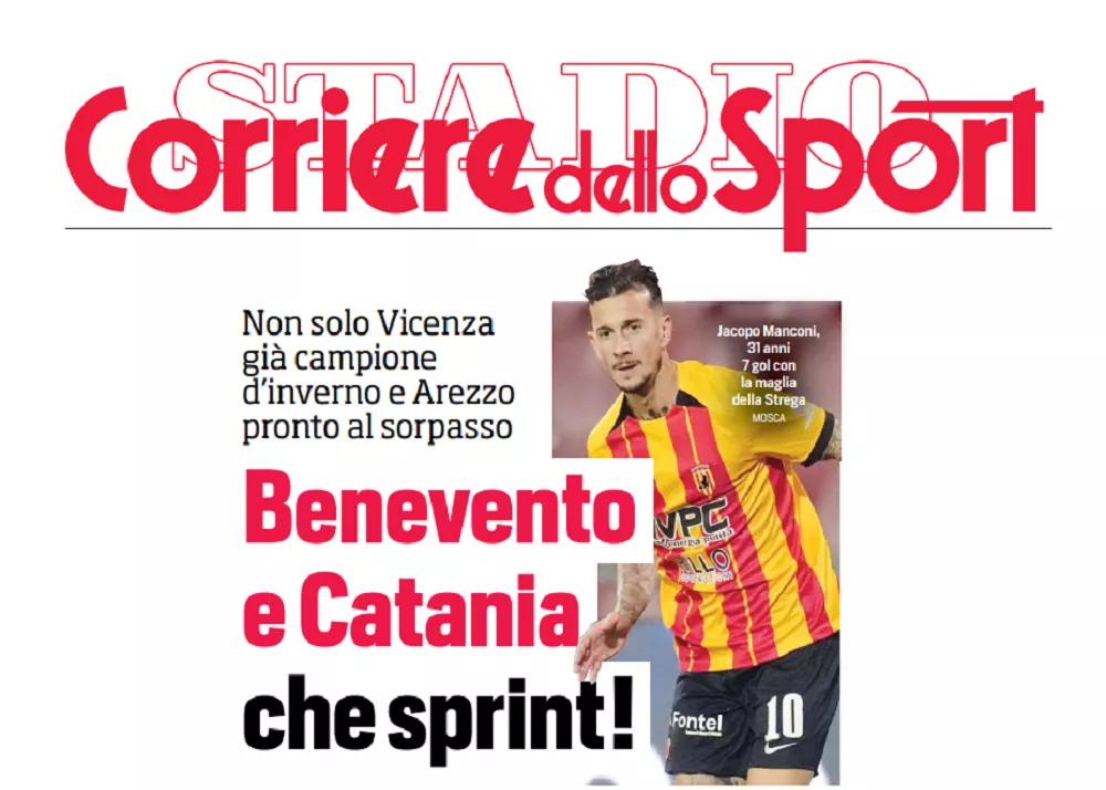 la pagine del corriere dello sport in merito al titolo di campione d'inverno