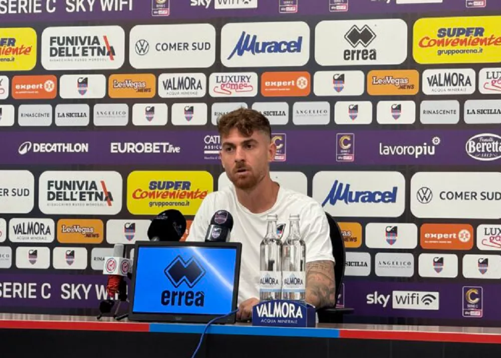 alessandro celli in sala stampa dopo catania-sorrento 0-0