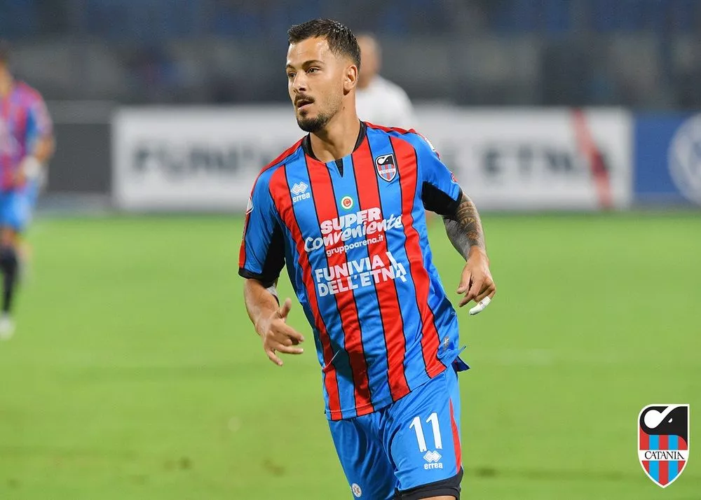 Filippo D'Andrea con la maglia del Catania nella stagione 2024/25