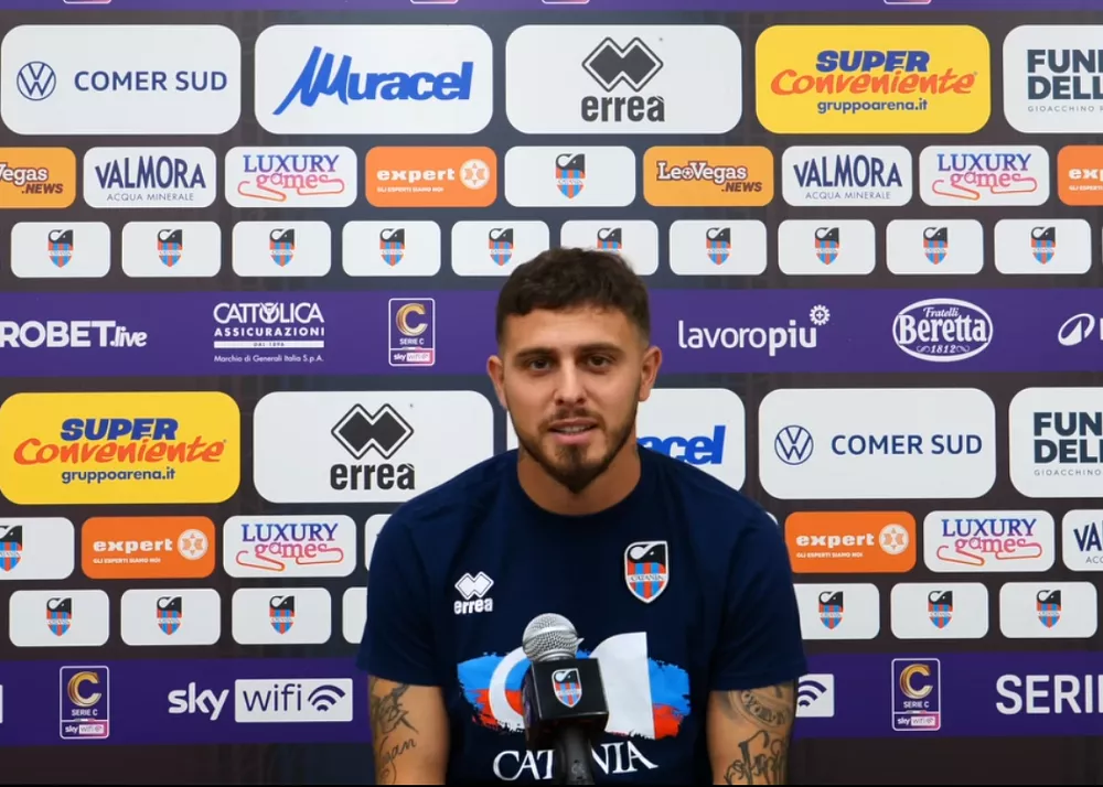 Michele D'Ausilio alla presentazione della nuova squadra Catania