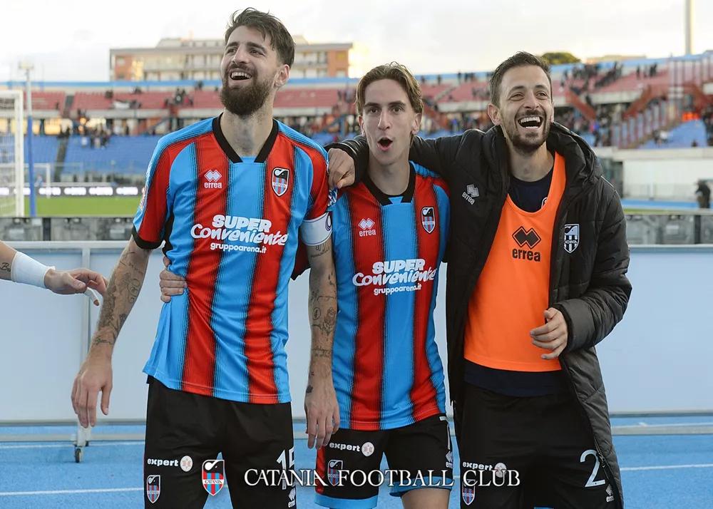 i calciatori del catania Di Gennaro, Jimenez e Donnarumma
