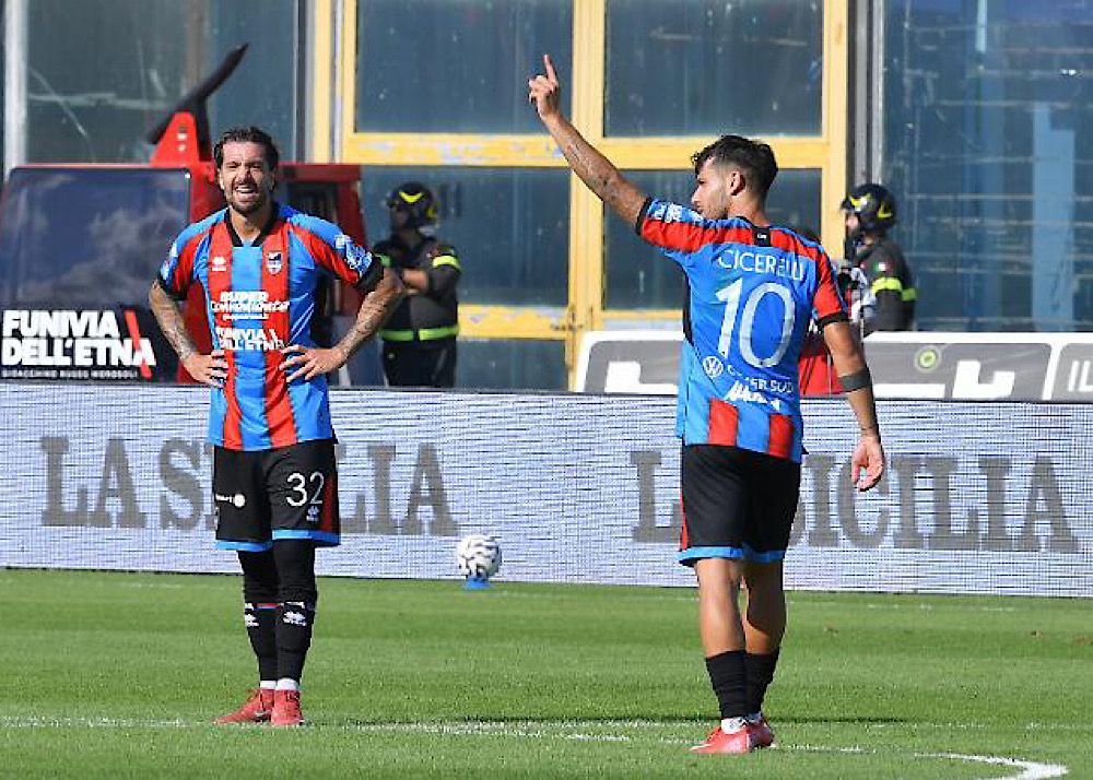 cicerelli esulta dopo il gol contro la salernitana