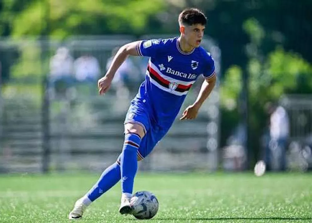 Il giovane chilafi oggi al catania con la maglia della Sampdoria