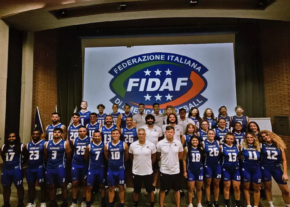 la nazionale italiana di flag football maschile e femminile