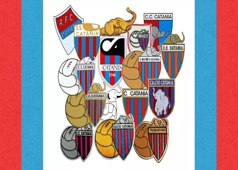 i diversi loghi del calcio catania nella storia della sua vita
