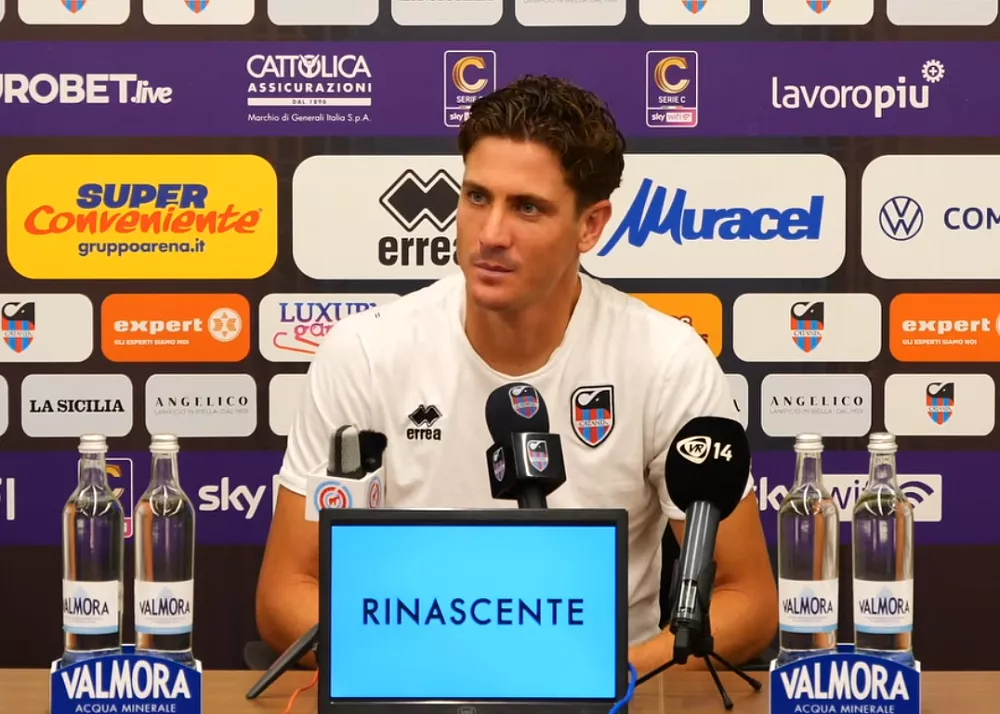 gabriel lunetta in sala stampa dopo il match catania-foggia 6-0