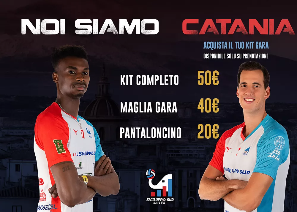 le maglie della sviluppo sud catania volley in vendita