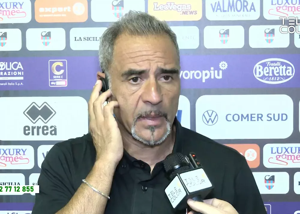 mimmo toscano allenatore del catania ai microfoni di telecolor