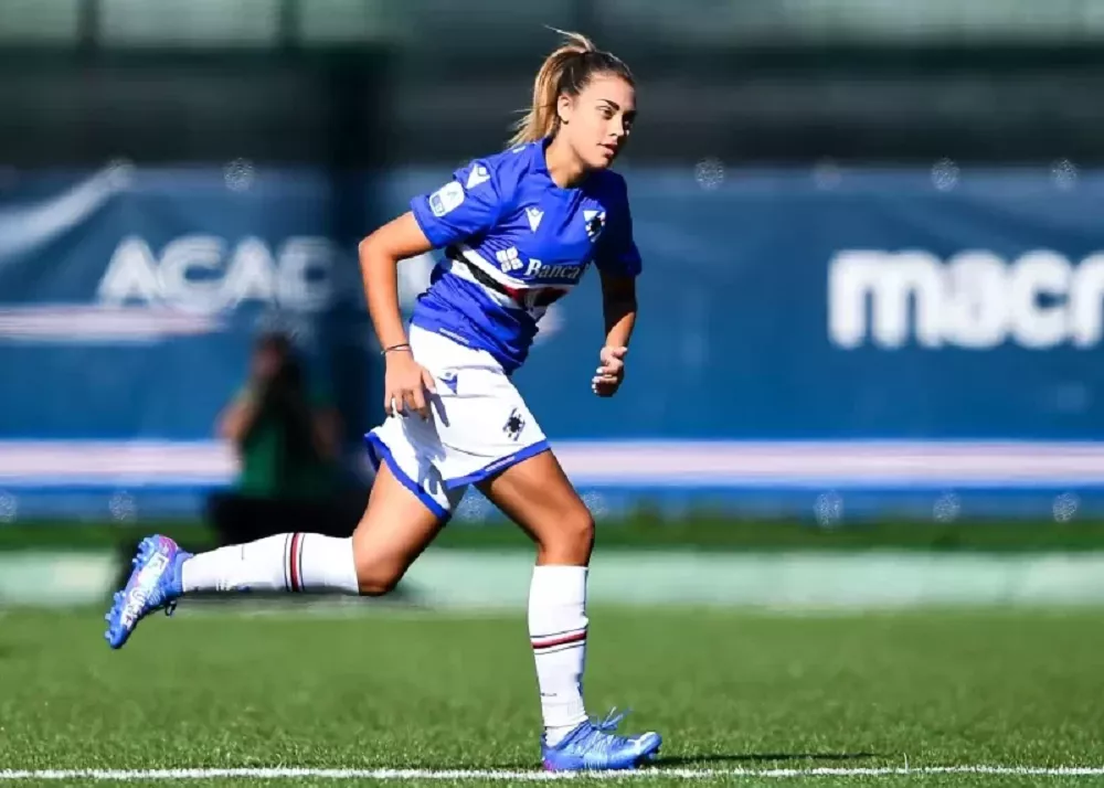 Maria Letizia Musolino in azione con la maglia della sampdoria