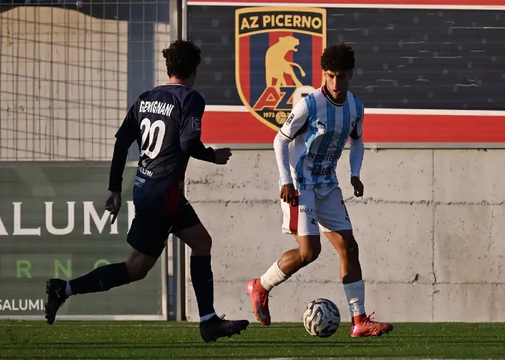 una fase del match tra picerno e salernitana finita 1-2