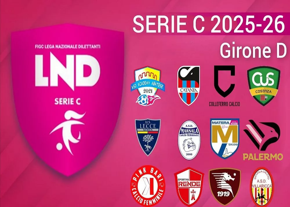 i loghi delle squadre di calcio femminile della serie c girone D