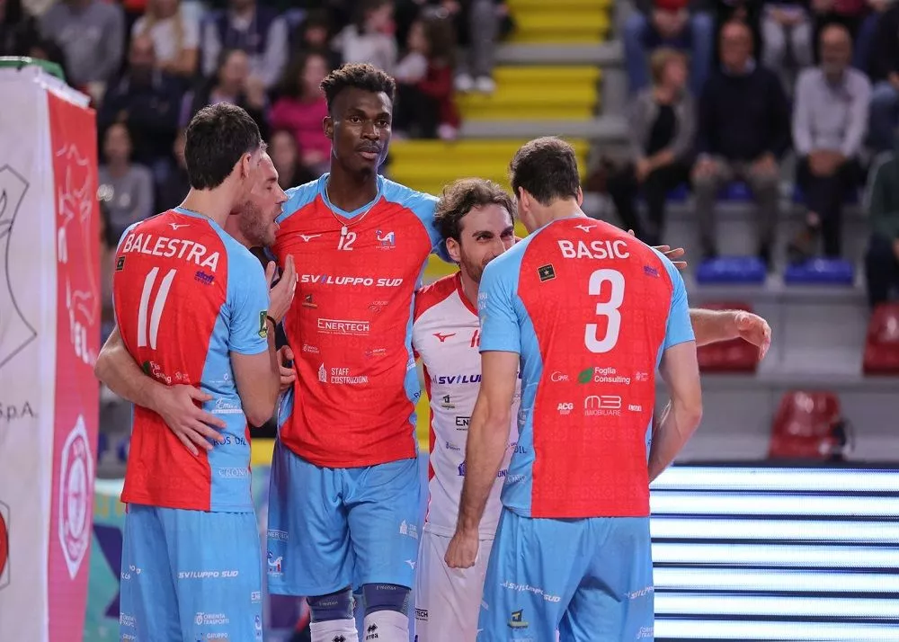 Una fase del match Emma Villas Codyeco Lupi Siena - Sviluppo Sud Catania 3-0