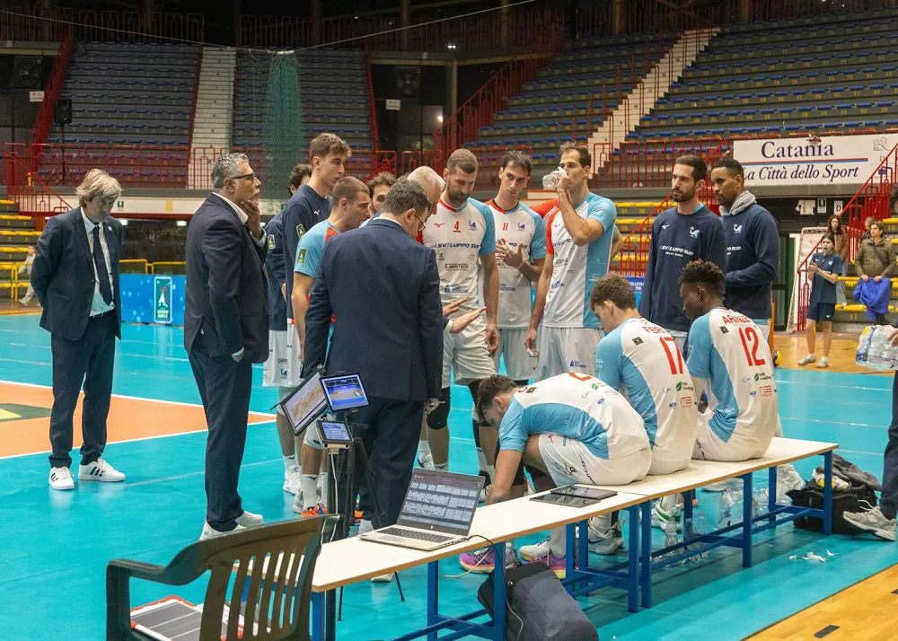 la panchina della sviluppo sud catania durante un match