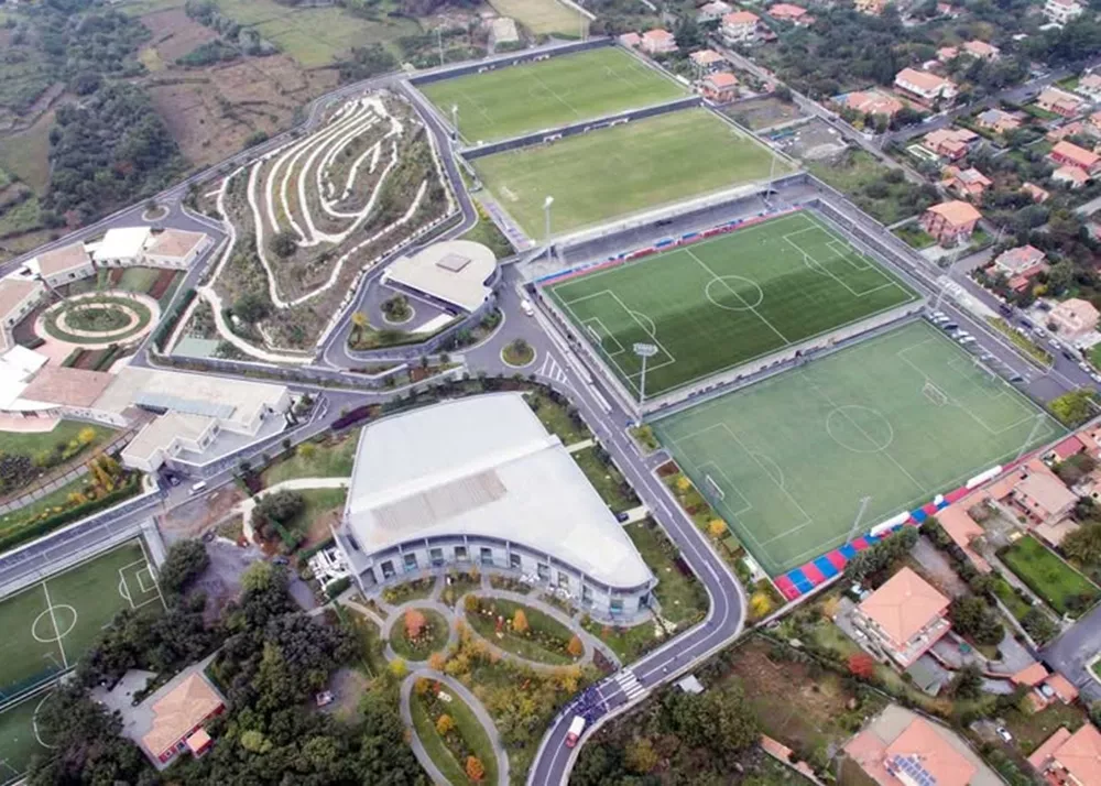 una visione dall'alto dell'impianto di torre del grifo