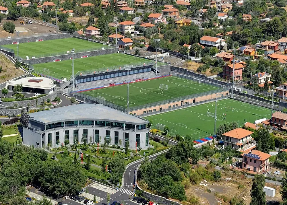 il centro sportivo di torre del grifo visto dall'alto