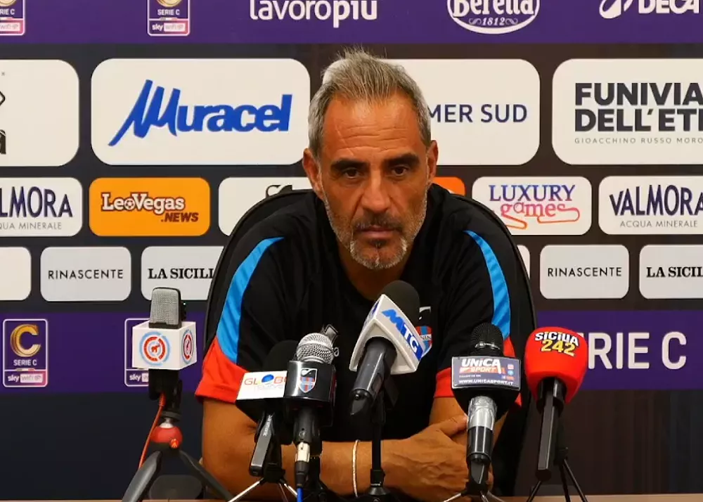 il tecnico mimmo toscano nella sfida catania-sorrento 0-0