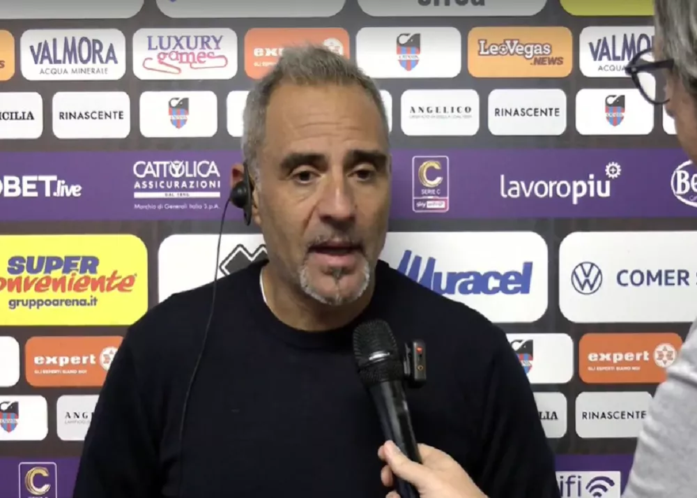 il tecnico del catania mimmo toscano ai microfoni di telecolor