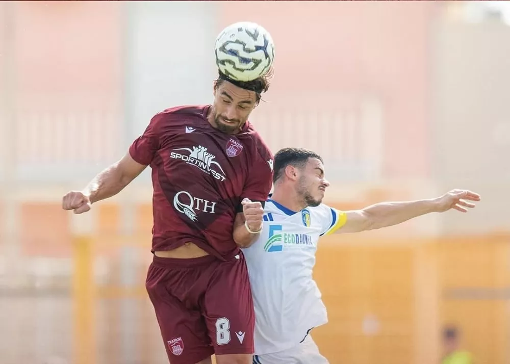 una fase di gioco del match trapani-audace cerignola