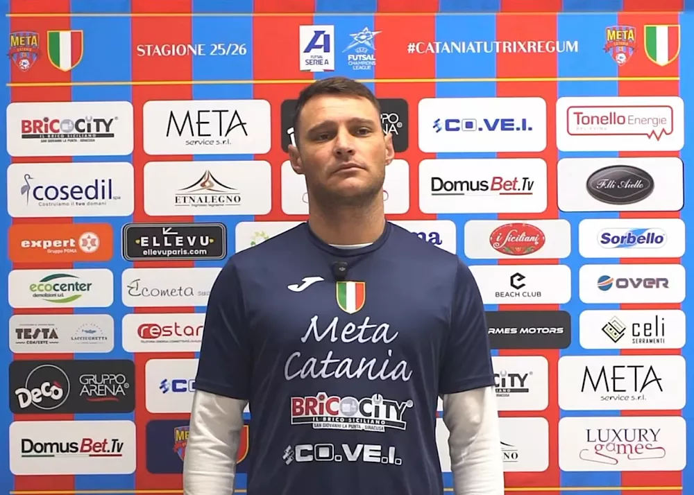 Luis Turmena della Meta Catania si presenta in sala stampa